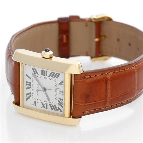 cartier 18k gold watch|cartier tank francaise 18k gold.